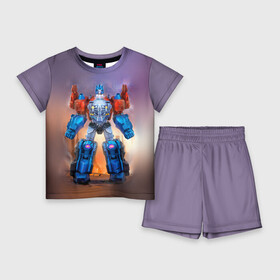 Детский костюм с шортами 3D с принтом Трансформеры ,  |  | Тематика изображения на принте: robot | transformers | автобот | кибертрон | робот