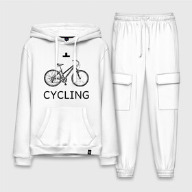 Мужской костюм хлопок с толстовкой с принтом I love cycling ,  |  | bicycle | bike | bmx | cycling | enjoy | i | like | love | moto | ride | rider | sport | байк | велик | вело | велосипед | велосипедист | ездить | зож | катать | кататься | лето | спорт | спортсмен