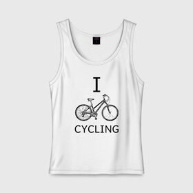 Женская майка хлопок с принтом I love cycling , 95% хлопок, 5% эластан |  | bicycle | bike | bmx | cycling | enjoy | i | like | love | moto | ride | rider | sport | байк | велик | вело | велосипед | велосипедист | ездить | зож | катать | кататься | лето | спорт | спортсмен
