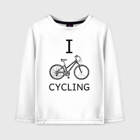 Детский лонгслив хлопок с принтом I love cycling , 100% хлопок | круглый вырез горловины, полуприлегающий силуэт, длина до линии бедер | bicycle | bike | bmx | cycling | enjoy | i | like | love | moto | ride | rider | sport | байк | велик | вело | велосипед | велосипедист | ездить | зож | катать | кататься | лето | спорт | спортсмен