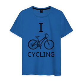 Мужская футболка хлопок с принтом I love cycling , 100% хлопок | прямой крой, круглый вырез горловины, длина до линии бедер, слегка спущенное плечо. | Тематика изображения на принте: bicycle | bike | bmx | cycling | enjoy | i | like | love | moto | ride | rider | sport | байк | велик | вело | велосипед | велосипедист | ездить | зож | катать | кататься | лето | спорт | спортсмен