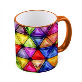 Кружка 3D с принтом Rhombuses , керамика | ёмкость 330 мл | art | beautiful | blue | color | cute | fugures | geometry | green | mosaic | orange | original | pattern | pink | purple | red | rhombuses | yellow | красивое | красное | красный | красота | милое | цвет | яркое