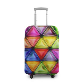 Чехол для чемодана 3D с принтом Rhombuses , 86% полиэфир, 14% спандекс | двустороннее нанесение принта, прорези для ручек и колес | art | beautiful | blue | color | cute | fugures | geometry | green | mosaic | orange | original | pattern | pink | purple | red | rhombuses | yellow | красивое | красное | красный | красота | милое | цвет | яркое
