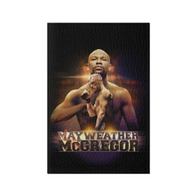 Обложка для паспорта матовая кожа с принтом Mayweather vs McGregor , натуральная матовая кожа | размер 19,3 х 13,7 см; прозрачные пластиковые крепления | Тематика изображения на принте: конор макгрегор | флойд мейвезер