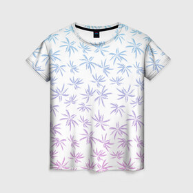 Женская футболка 3D с принтом Palm Rise Gradient , 100% полиэфир ( синтетическое хлопкоподобное полотно) | прямой крой, круглый вырез горловины, длина до линии бедер | palm | rise