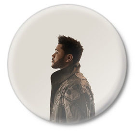 Значок с принтом The Weeknd ,  металл | круглая форма, металлическая застежка в виде булавки | the weeknd | викенд | тесфайе | уикенд