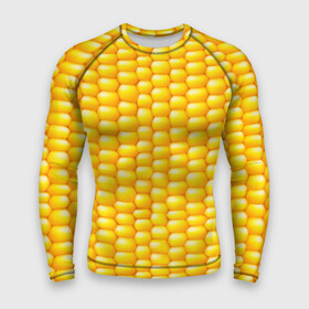Мужской рашгард 3D с принтом Сладкая вареная кукуруза ,  |  | Тематика изображения на принте: еда | кукуруза