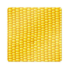 Магнит виниловый Квадрат с принтом Сладкая вареная кукуруза , полимерный материал с магнитным слоем | размер 9*9 см, закругленные углы | Тематика изображения на принте: еда | кукуруза