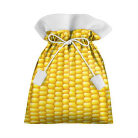 Подарочный 3D мешок с принтом Сладкая вареная кукуруза , 100% полиэстер | Размер: 29*39 см | Тематика изображения на принте: еда | кукуруза