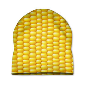 Шапка 3D с принтом Сладкая вареная кукуруза , 100% полиэстер | универсальный размер, печать по всей поверхности изделия | еда | кукуруза