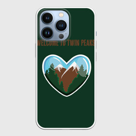 Чехол для iPhone 13 Pro с принтом Добро пожаловать в Твин Пикс ,  |  | twin peaks | welcome | агент купер | горы | дэвид линч | совы не то чем кажутся | сосны | чертовски хороший кофе