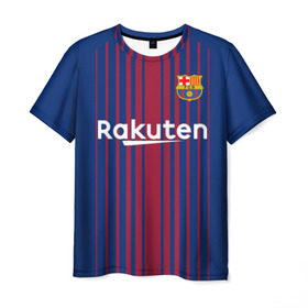 Мужская футболка 3D с принтом Фк Барселона , 100% полиэфир | прямой крой, круглый вырез горловины, длина до линии бедер | Тематика изображения на принте: барселона | испания | каталония | ла | лига | чемпион