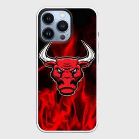 Чехол для iPhone 13 Pro с принтом Angry bull ,  |  | Тематика изображения на принте: 3d | angry bull | in fire | бык | в огне | дым | животные | мощь | огненный | огонь | пламя | пожар | сила | стихия