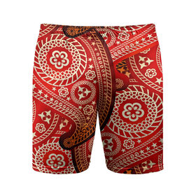 Мужские шорты 3D спортивные с принтом Турецкий огурец ,  |  | 3d | абстракция | арт | индийский | турецкий огурец | узор | фигуры | цветы