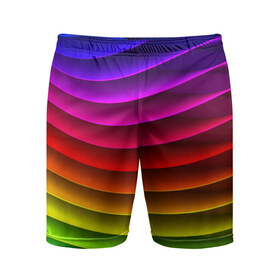 Мужские шорты 3D спортивные с принтом Радужные цвета ,  |  | радуга | цвет