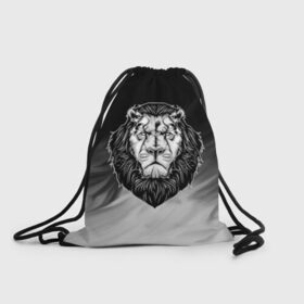 Рюкзак-мешок 3D с принтом Лев , 100% полиэстер | плотность ткани — 200 г/м2, размер — 35 х 45 см; лямки — толстые шнурки, застежка на шнуровке, без карманов и подкладки | 3d | арт | голова животного | король | лев | природа | сила | царь