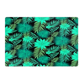 Магнитный плакат 3Х2 с принтом Tropical pattern , Полимерный материал с магнитным слоем | 6 деталей размером 9*9 см | 3d | арт | лето | листья | пальмы | текстура | узор | цветы