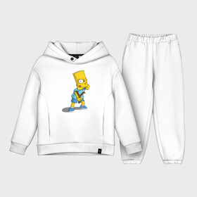 Детский костюм хлопок Oversize с принтом Bad Bart ,  |  | bart | doh | homer | simpsons | барт | гомер | комедия | мальчик | мульт | мультфильм | сериал | симпсоны | спрингфилд | сын | хулиган