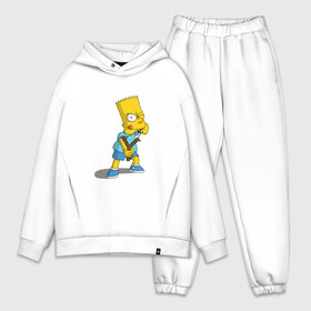 Мужской костюм хлопок OVERSIZE с принтом Bad Bart ,  |  | Тематика изображения на принте: bart | doh | homer | simpsons | барт | гомер | комедия | мальчик | мульт | мультфильм | сериал | симпсоны | спрингфилд | сын | хулиган