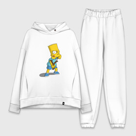 Женский костюм хлопок Oversize с принтом Bad Bart ,  |  | bart | doh | homer | simpsons | барт | гомер | комедия | мальчик | мульт | мультфильм | сериал | симпсоны | спрингфилд | сын | хулиган