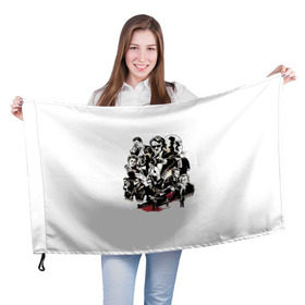 Флаг 3D с принтом Бешеные псы , 100% полиэстер | плотность ткани — 95 г/м2, размер — 67 х 109 см. Принт наносится с одной стороны | бешеные псы | тарантино