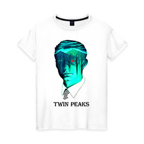 Женская футболка хлопок с принтом Twin Peaks , 100% хлопок | прямой крой, круглый вырез горловины, длина до линии бедер, слегка спущенное плечо | арт | дейл купер | сериал | твин пикс | фильм