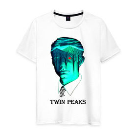 Мужская футболка хлопок с принтом Twin Peaks , 100% хлопок | прямой крой, круглый вырез горловины, длина до линии бедер, слегка спущенное плечо. | арт | дейл купер | сериал | твин пикс | фильм