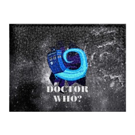 Обложка для студенческого билета с принтом Doctor who? , натуральная кожа | Размер: 11*8 см; Печать на всей внешней стороне | Тематика изображения на принте: 3d | арт | доктор кто | звезды | космос | надпись | сериал | фильмы