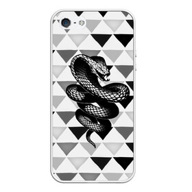 Чехол для iPhone 5/5S матовый с принтом Snake , Силикон | Область печати: задняя сторона чехла, без боковых панелей | 3d | snake | животные | змея | ползучие | хладнокровные | чешуя