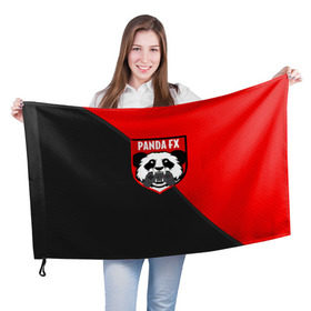 Флаг 3D с принтом PandafxTM , 100% полиэстер | плотность ткани — 95 г/м2, размер — 67 х 109 см. Принт наносится с одной стороны | 7f united | fifa | pandafx | панда