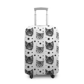 Чехол для чемодана 3D с принтом Котики , 86% полиэфир, 14% спандекс | двустороннее нанесение принта, прорези для ручек и колес | звезды | кот | котенок | котик | котики | котята | кошка | орнамент | узор
