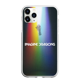 Чехол для iPhone 11 Pro матовый с принтом Imagine Dragons , Силикон |  | demons | evolve | mirrors | radioactive | драконы | космос | музыка | нло | ночь | поп | радуга | рок | свет