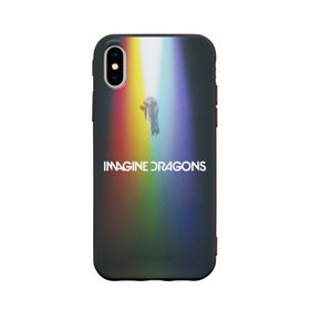 Чехол для Apple iPhone X силиконовый матовый с принтом Imagine Dragons , Силикон | Печать на задней стороне чехла, без боковой панели | demons | evolve | mirrors | radioactive | драконы | космос | музыка | нло | ночь | поп | радуга | рок | свет