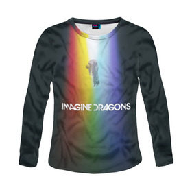 Женский лонгслив 3D с принтом Imagine Dragons , 100% полиэстер | длинные рукава, круглый вырез горловины, полуприлегающий силуэт | Тематика изображения на принте: demons | evolve | mirrors | radioactive | драконы | космос | музыка | нло | ночь | поп | радуга | рок | свет