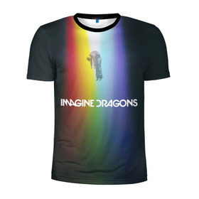 Мужская футболка 3D спортивная с принтом Imagine Dragons , 100% полиэстер с улучшенными характеристиками | приталенный силуэт, круглая горловина, широкие плечи, сужается к линии бедра | demons | evolve | mirrors | radioactive | драконы | космос | музыка | нло | ночь | поп | радуга | рок | свет