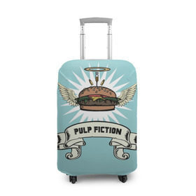 Чехол для чемодана 3D с принтом Четвертьфунтовый чизбургер , 86% полиэфир, 14% спандекс | двустороннее нанесение принта, прорези для ручек и колес | big kahuna | pulp fiction | винсент вега | гамбургер | джулс виннфилд | криминальное чтиво