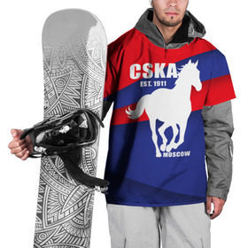 Накидка на куртку 3D с принтом CSKA est. 1911 , 100% полиэстер |  | армейцы | болельщик | кони | красно синие | фанат | футбол | футболист | цска