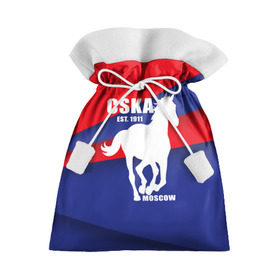 Подарочный 3D мешок с принтом CSKA est. 1911 , 100% полиэстер | Размер: 29*39 см | армейцы | болельщик | кони | красно синие | фанат | футбол | футболист | цска