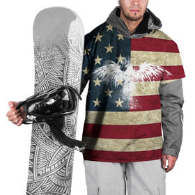 Накидка на куртку 3D с принтом Флаг США с белым орлом , 100% полиэстер |  | Тематика изображения на принте: usa | америка | американец | америки | звездно полосатый | необычный | нью йорк | орел | соединенные | сша | флаг | штаты | янки