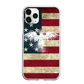 Чехол для iPhone 11 Pro матовый с принтом Флаг США с белым орлом , Силикон |  | usa | америка | американец | америки | звездно полосатый | необычный | нью йорк | орел | соединенные | сша | флаг | штаты | янки