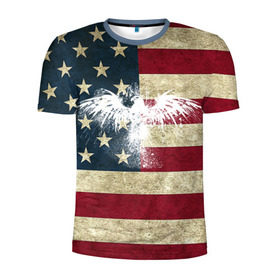 Мужская футболка 3D спортивная с принтом Флаг США с белым орлом , 100% полиэстер с улучшенными характеристиками | приталенный силуэт, круглая горловина, широкие плечи, сужается к линии бедра | Тематика изображения на принте: usa | америка | американец | америки | звездно полосатый | необычный | нью йорк | орел | соединенные | сша | флаг | штаты | янки