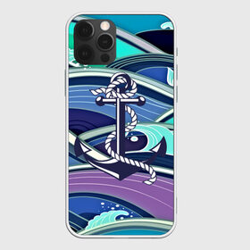 Чехол для iPhone 12 Pro Max с принтом Моряк , Силикон |  | blue | брызги | вмф | вода | военный | волны | капли | море | океан