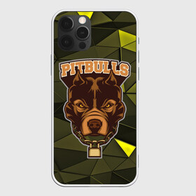 Чехол для iPhone 12 Pro Max с принтом Pitbulls , Силикон |  | Тематика изображения на принте: dog | pitbulls | абстракция | геометрия | животные | собака | треугольники | цепь