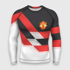 Мужской рашгард 3D с принтом Manchester United   Stripe ,  |  | manchester united | stripe | манчестер юнайтед | футбол