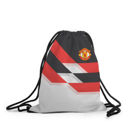 Рюкзак-мешок 3D с принтом Manchester United - Stripe , 100% полиэстер | плотность ткани — 200 г/м2, размер — 35 х 45 см; лямки — толстые шнурки, застежка на шнуровке, без карманов и подкладки | manchester united | stripe | манчестер юнайтед | футбол