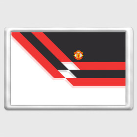 Магнит 45*70 с принтом Manchester United - Stripe , Пластик | Размер: 78*52 мм; Размер печати: 70*45 | manchester united | stripe | манчестер юнайтед | футбол