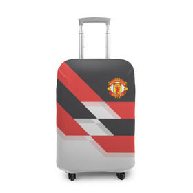 Чехол для чемодана 3D с принтом Manchester United - Stripe , 86% полиэфир, 14% спандекс | двустороннее нанесение принта, прорези для ручек и колес | manchester united | stripe | манчестер юнайтед | футбол