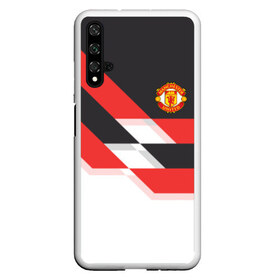 Чехол для Honor 20 с принтом Manchester United - Stripe , Силикон | Область печати: задняя сторона чехла, без боковых панелей | manchester united | stripe | манчестер юнайтед | футбол