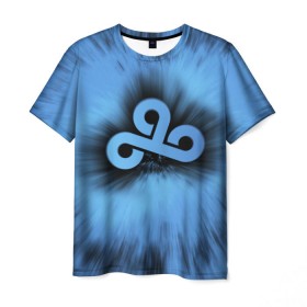 Мужская футболка 3D с принтом Team Cloud9 , 100% полиэфир | прямой крой, круглый вырез горловины, длина до линии бедер | Тематика изображения на принте: cloud9 | csgo | dota. cs | dota2 | team cloud9 | дота | киберспорт | клауд9 | кс | ксго | облака