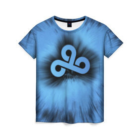 Женская футболка 3D с принтом Team Cloud9 , 100% полиэфир ( синтетическое хлопкоподобное полотно) | прямой крой, круглый вырез горловины, длина до линии бедер | Тематика изображения на принте: cloud9 | csgo | dota. cs | dota2 | team cloud9 | дота | киберспорт | клауд9 | кс | ксго | облака